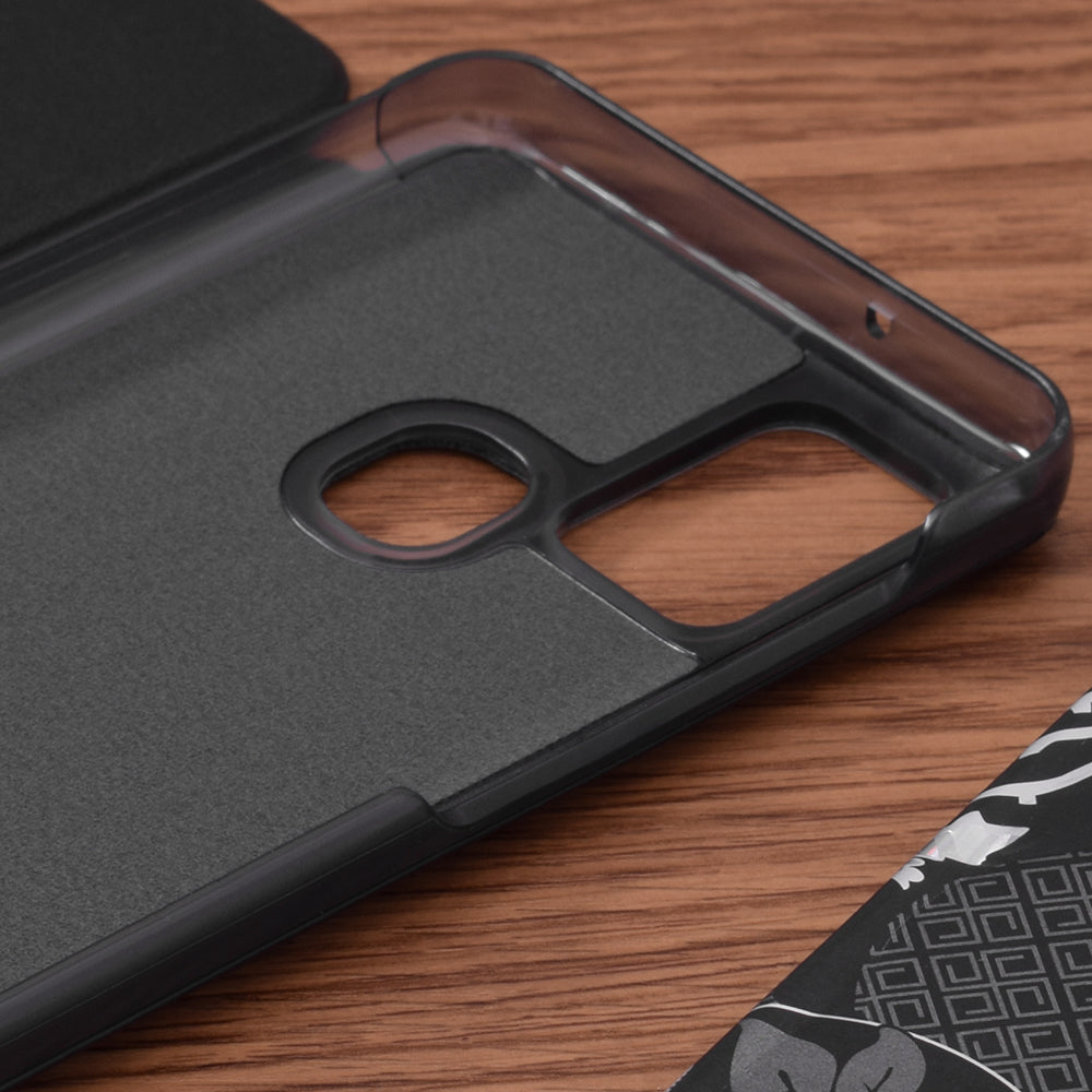 Hoes voor Samsung Galaxy A21s A217, Techsuit, eFold, Zwart