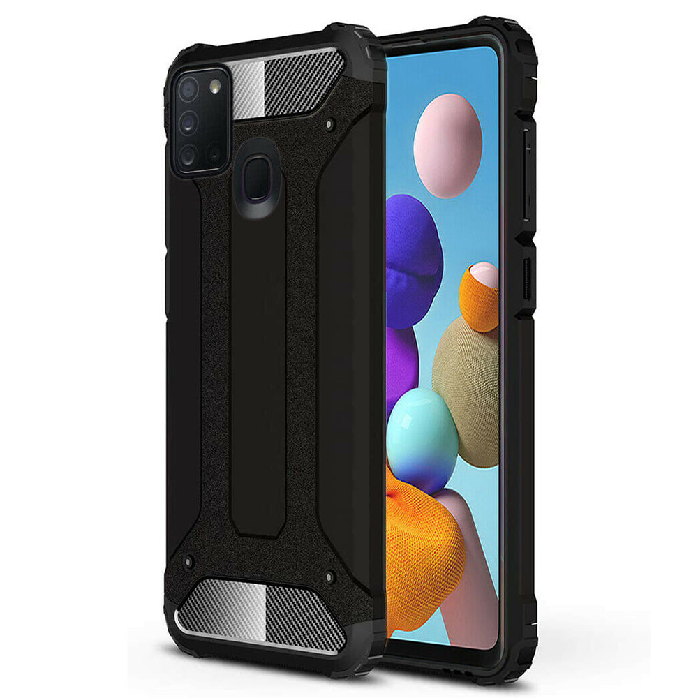 Hoes voor Samsung Galaxy A21s A217, Techsuit, Hybrid Armor, Zwart