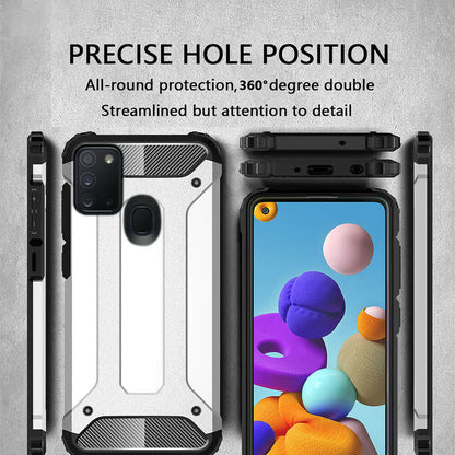 Hoes voor Samsung Galaxy A21s A217, Techsuit, Hybrid Armor, Zwart