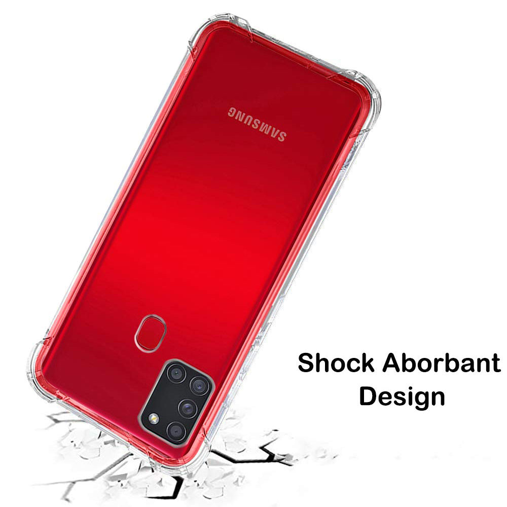 Hoes voor Samsung Galaxy A21s A217, Techsuit, Schokbestendig Helder, Transparant