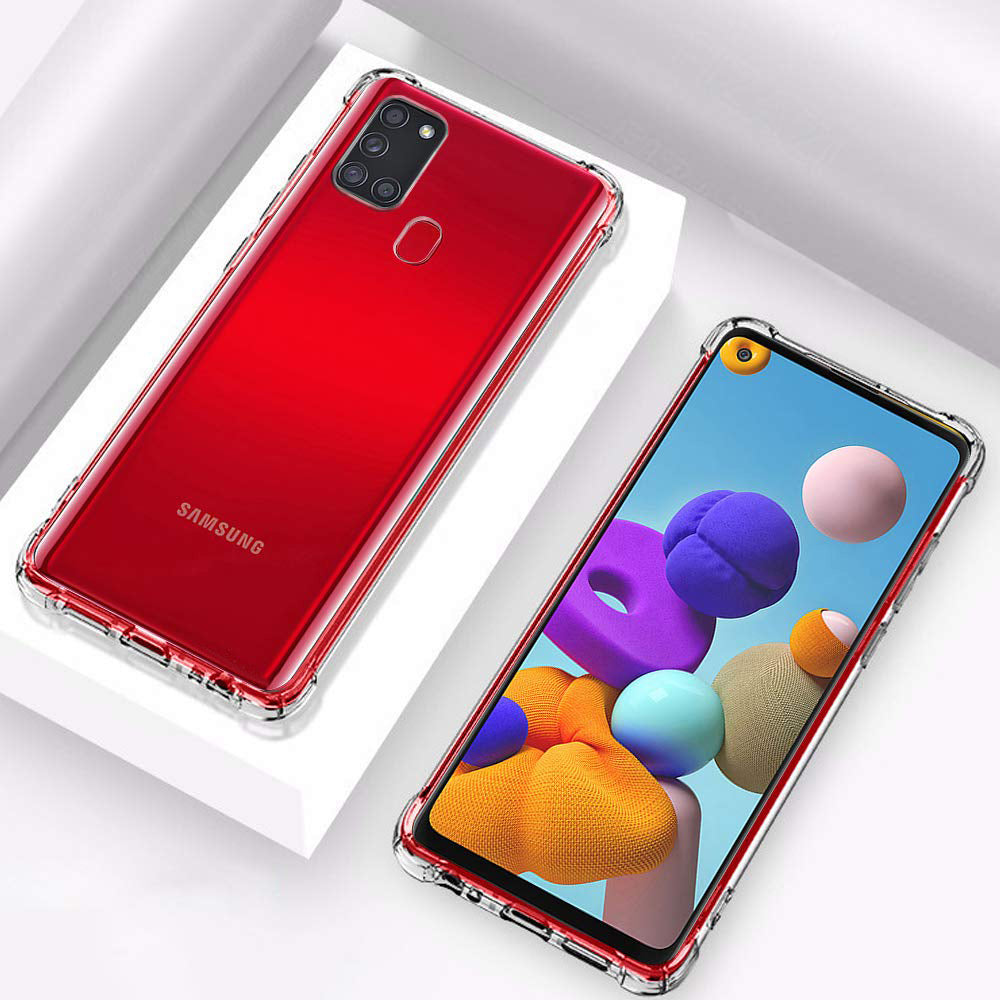 Hoes voor Samsung Galaxy A21s A217, Techsuit, Schokbestendig Helder, Transparant