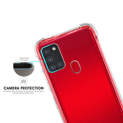 Hoes voor Samsung Galaxy A21s A217, Techsuit, Schokbestendig Helder, Transparant