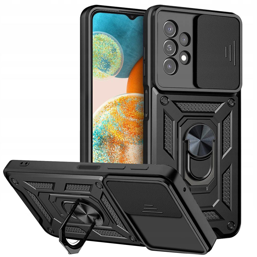 Hoes voor Samsung Galaxy A23 5G A236 / A23 A235, Techsuit, CamShield, Zwart