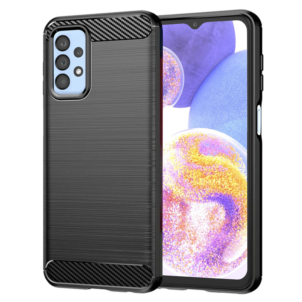 Hoes voor Samsung Galaxy A23 5G A236 / A23 A235, Techsuit, Carbon, Zwart