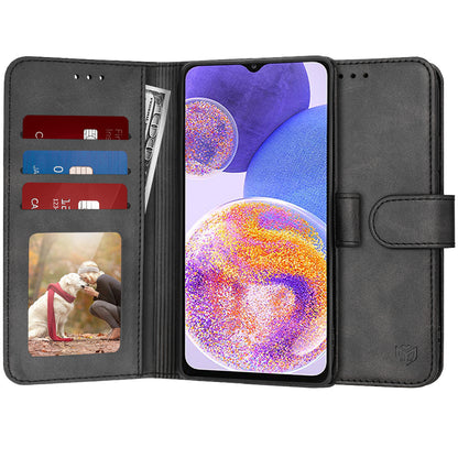 Hoes voor Samsung Galaxy A23 5G A236 / A23 A235, Techsuit, Diary Book, Zwart