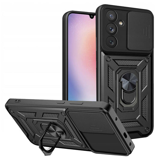 Hoes voor Samsung Galaxy A24 4G A245, Techsuit, CamShield, Zwart