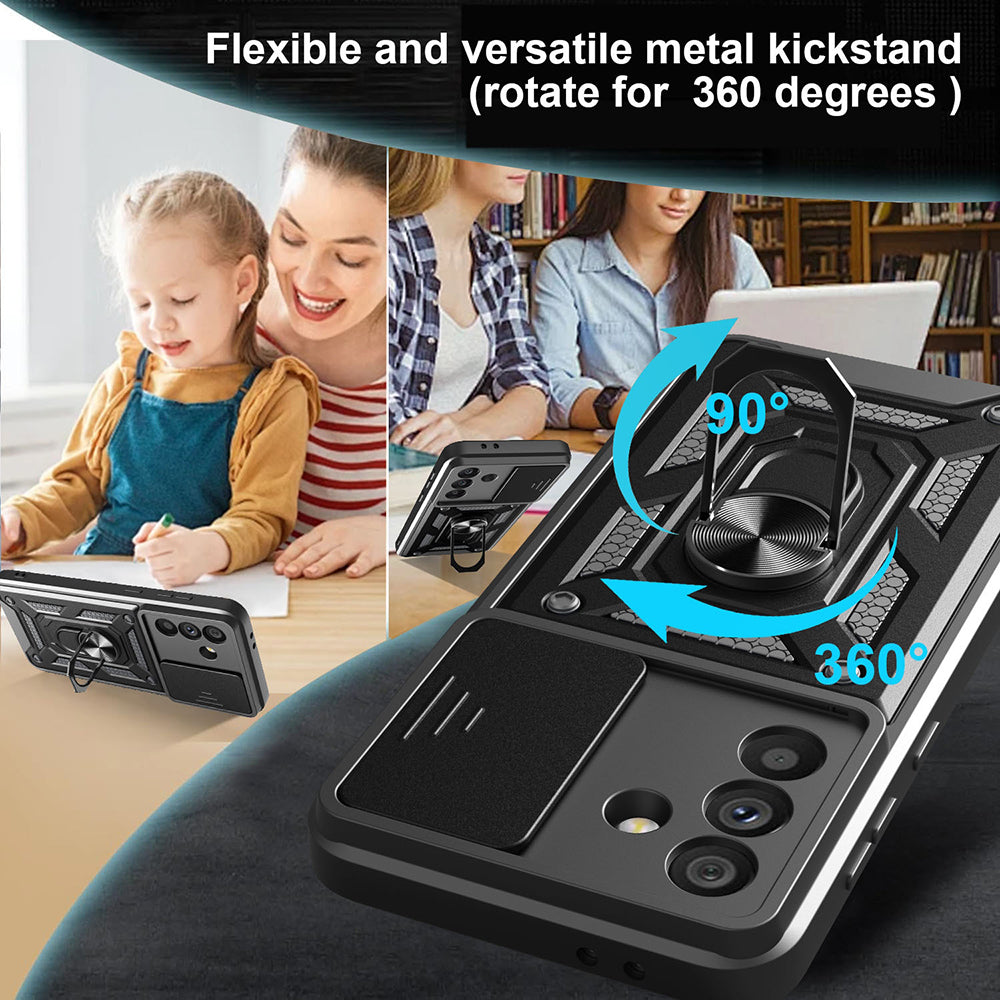 Hoes voor Samsung Galaxy A26 A266, Techsuit, CamShield, Zwart