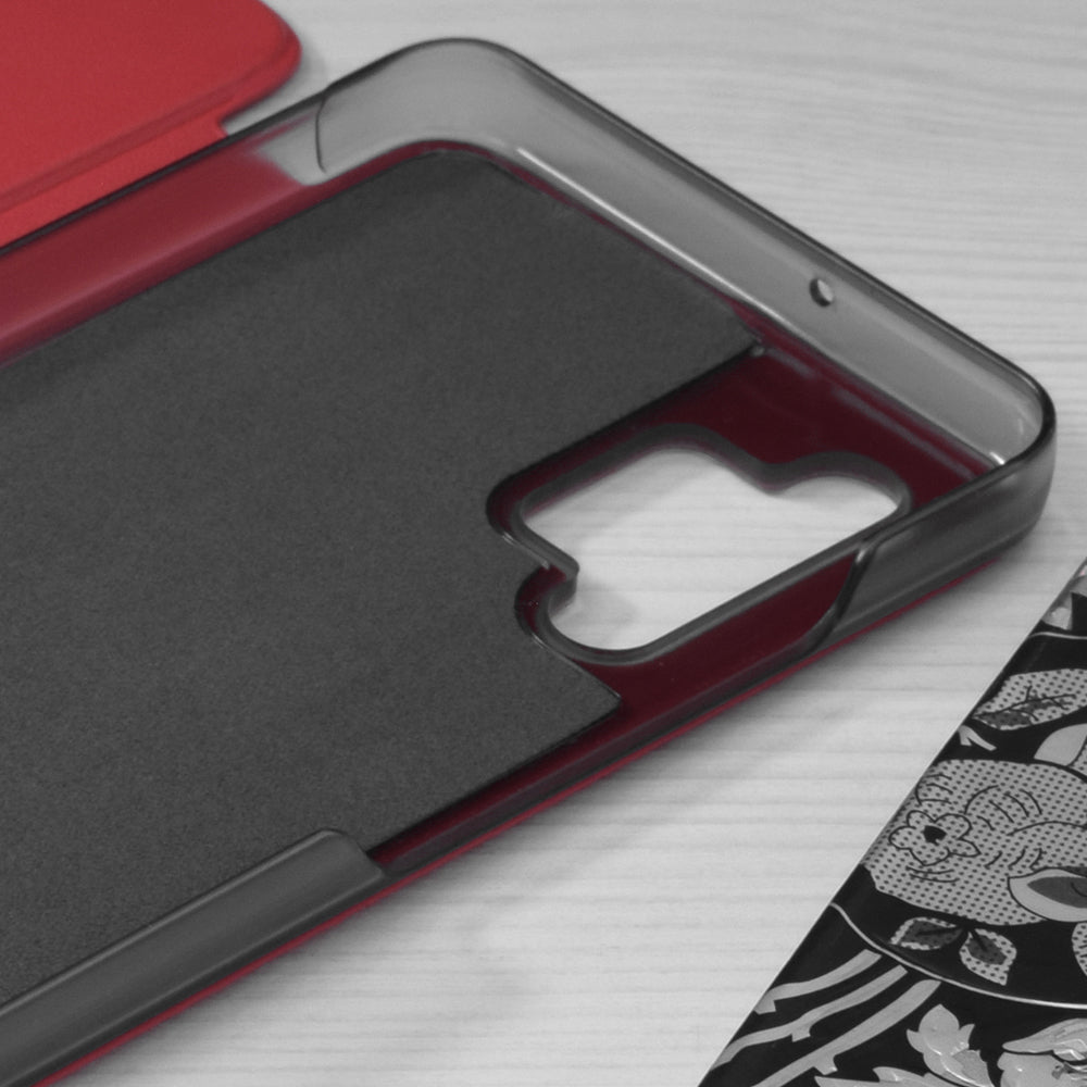 Hoes voor Samsung Galaxy A32 A325, Techsuit, eFold, Rood