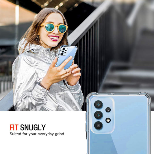 Hoes voor Samsung Galaxy A32 A325, Techsuit, Schokbestendig Helder, Transparant