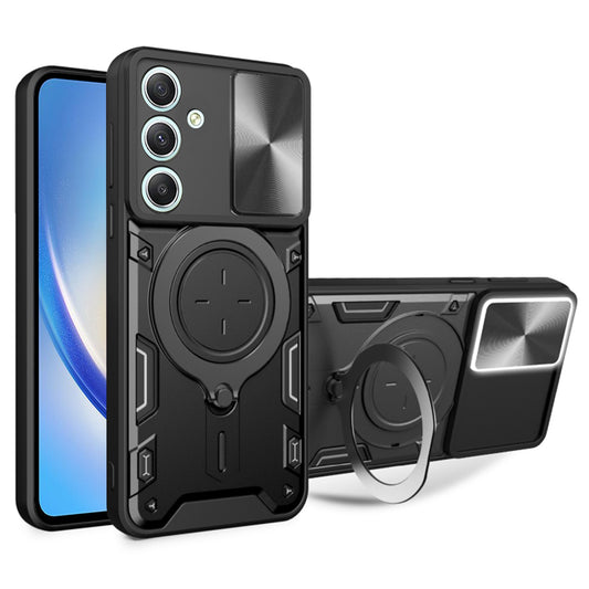 Hoes voor Samsung Galaxy A34 A346, Techsuit, CamGuard Pro, Zwart