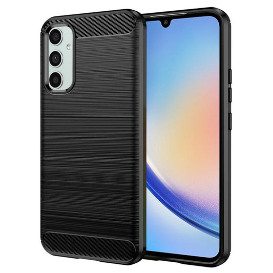 Hoes voor Samsung Galaxy A34 A346, Techsuit, Carbon, Zwart