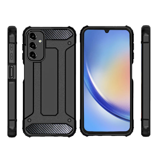 Hoes voor Samsung Galaxy A34 A346, Techsuit, Hybrid Armor, Zwart