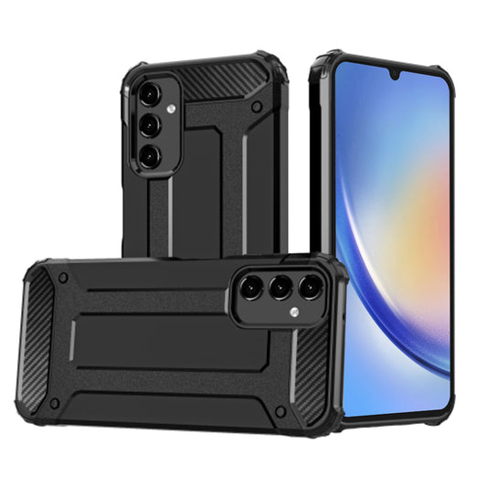Hoes voor Samsung Galaxy A34 A346, Techsuit, Hybrid Armor, Zwart