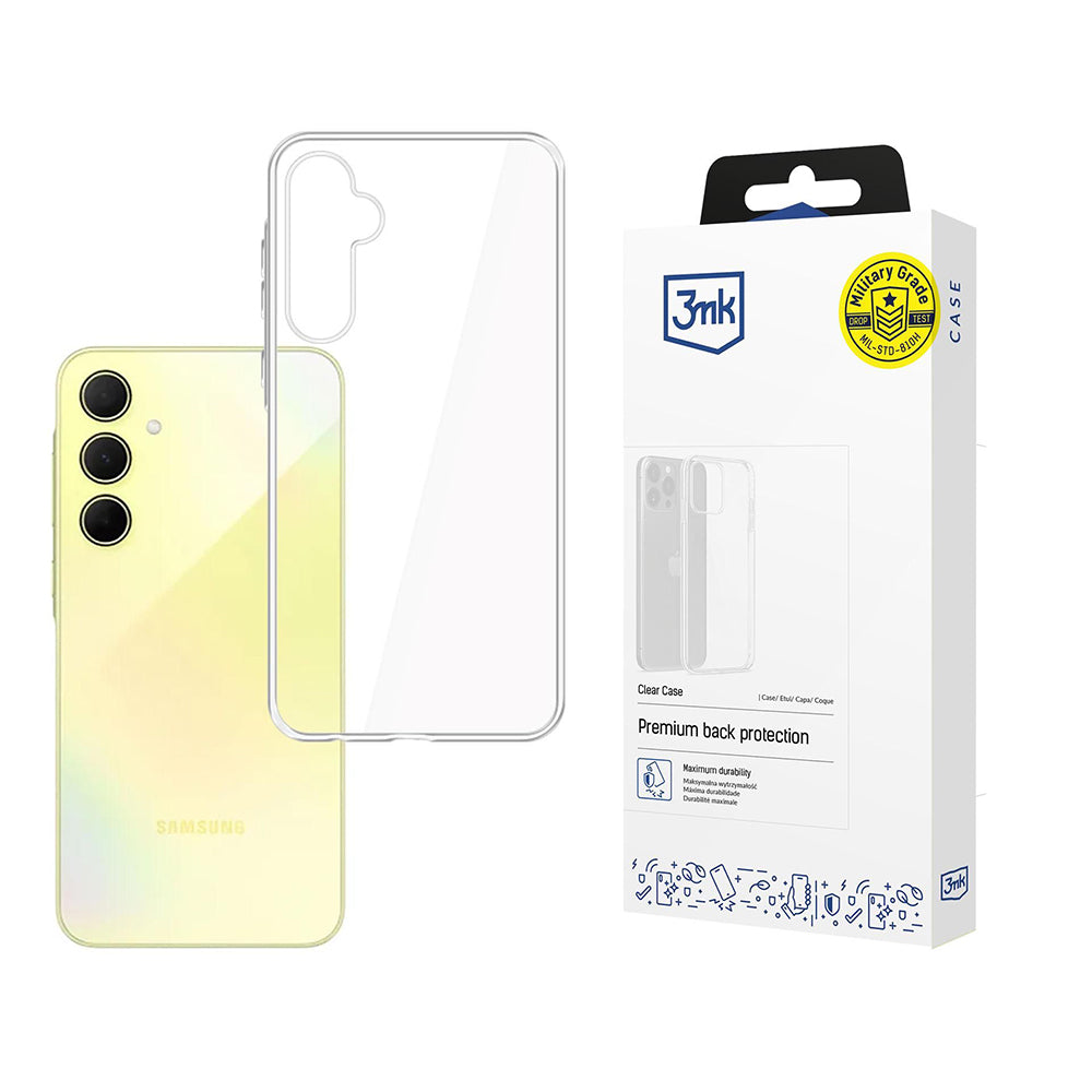 Hoes voor Samsung Galaxy A35 5G A356, 3MK, Clear, Transparant