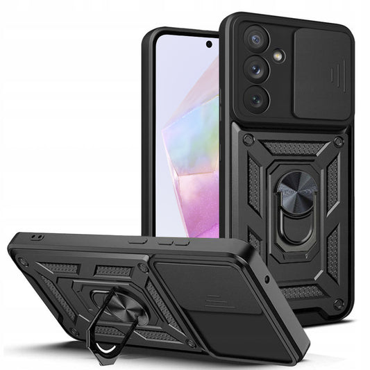 Hoes voor Samsung Galaxy A35 5G A356, Techsuit, CamShield, Zwart