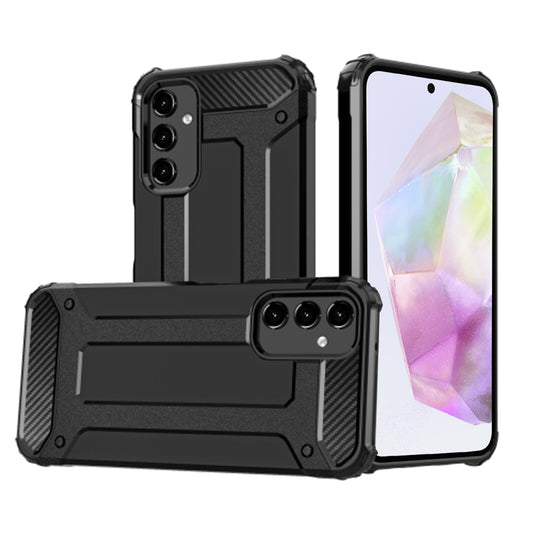 Hoes voor Samsung Galaxy A35 5G A356, Techsuit, Hybrid Armor, Zwart