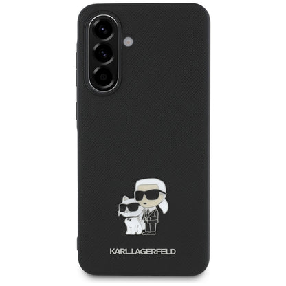 Hoes voor Samsung Galaxy A36 A366, Karl Lagerfeld, Saffiano Karl & Choupette Metal, Zwart