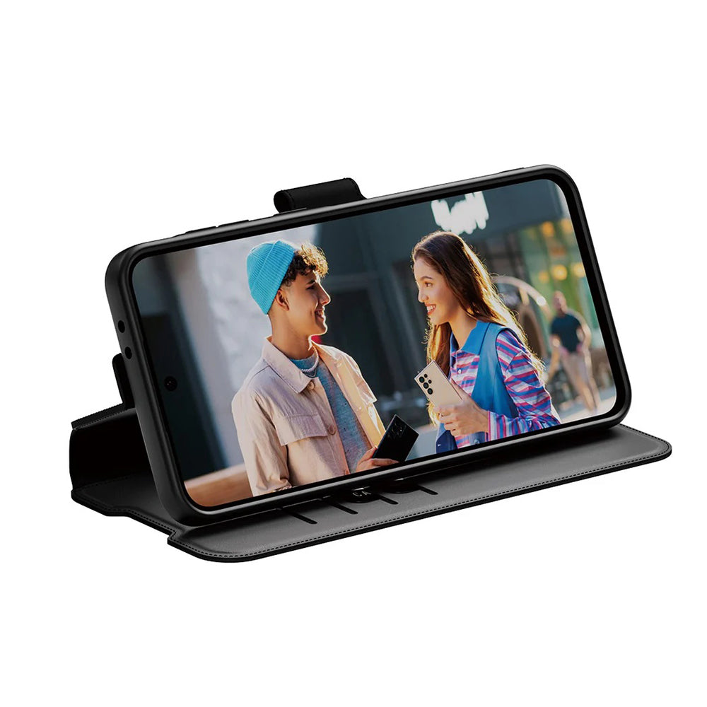 Hoes voor Samsung Galaxy A36 A366, PanzerGlass, Care Feature Kickstand Wallet, Zwart