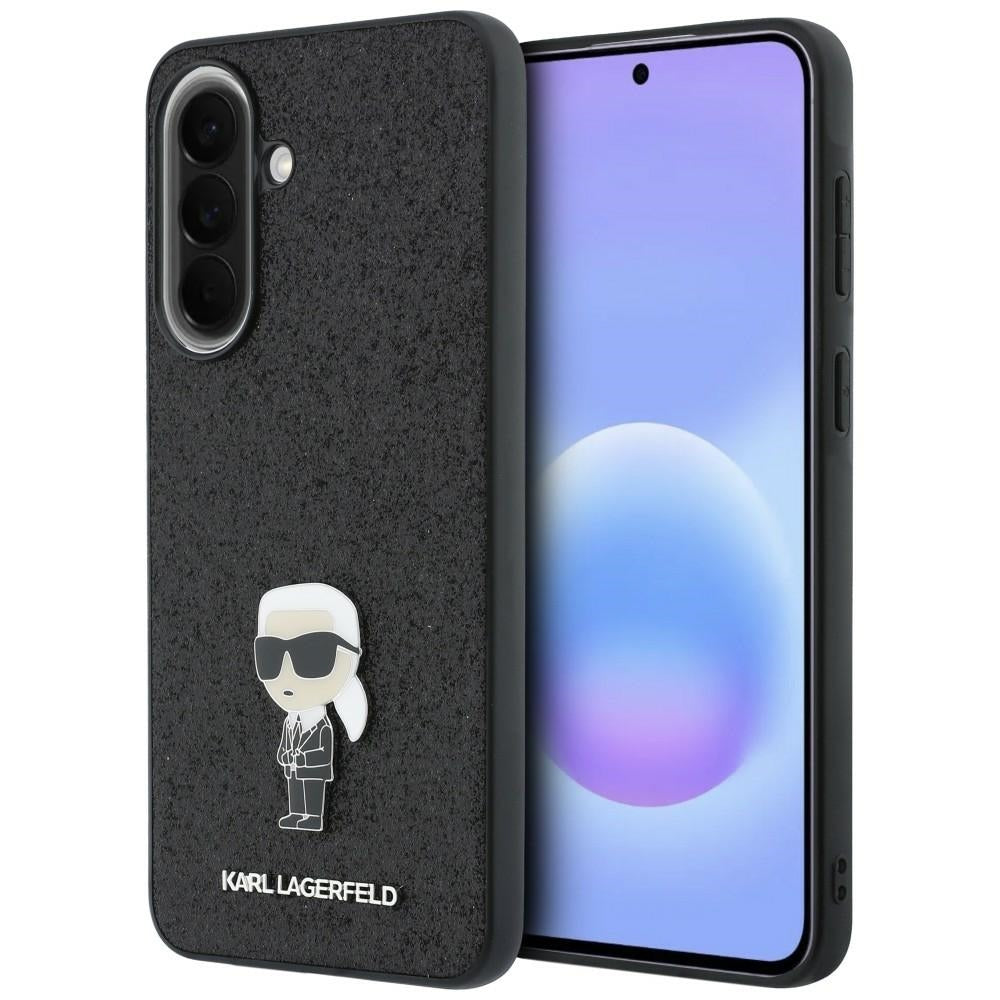 Hoes voor Samsung Galaxy A37 5G, Karl Lagerfeld, Glitter Fixed Ikonik Karl, Zwart