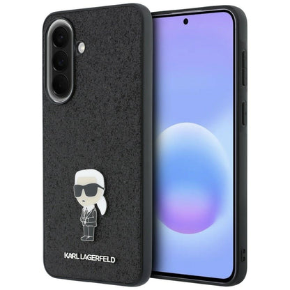 Hoes voor Samsung Galaxy A37 5G, Karl Lagerfeld, Glitter Fixed Ikonik Karl, Zwart