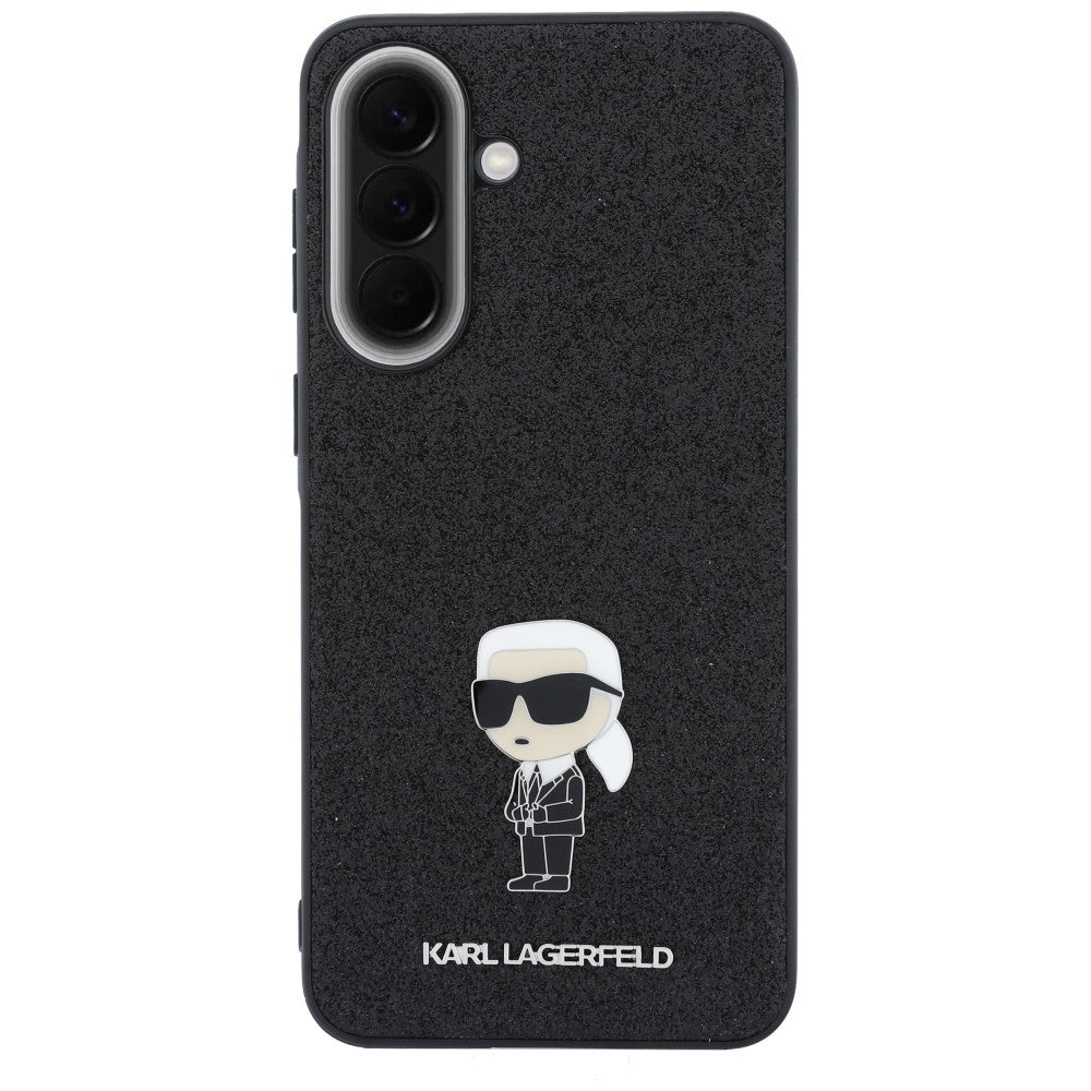 Hoes voor Samsung Galaxy A37 5G, Karl Lagerfeld, Glitter Fixed Ikonik Karl, Zwart