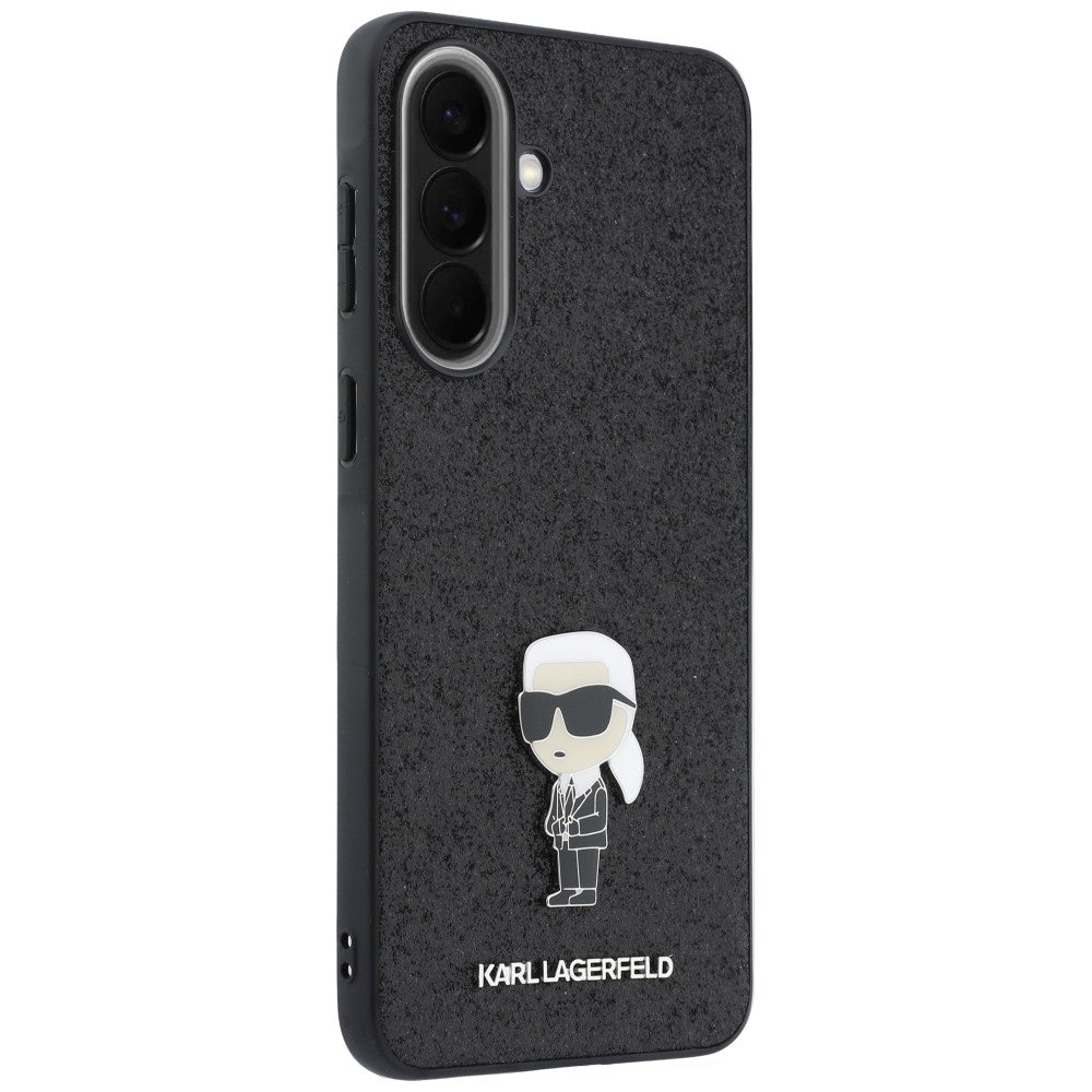 Hoes voor Samsung Galaxy A37 5G, Karl Lagerfeld, Glitter Fixed Ikonik Karl, Zwart