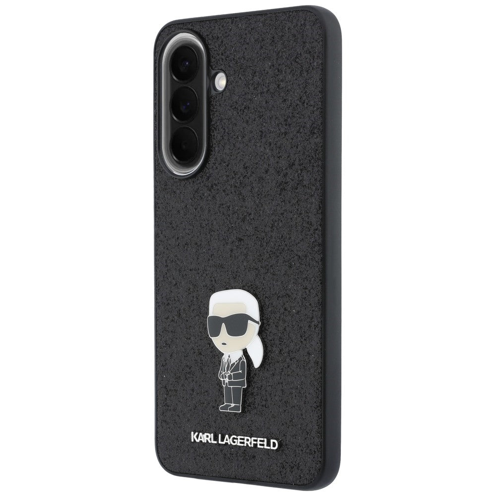 Hoes voor Samsung Galaxy A37 5G, Karl Lagerfeld, Glitter Fixed Ikonik Karl, Zwart
