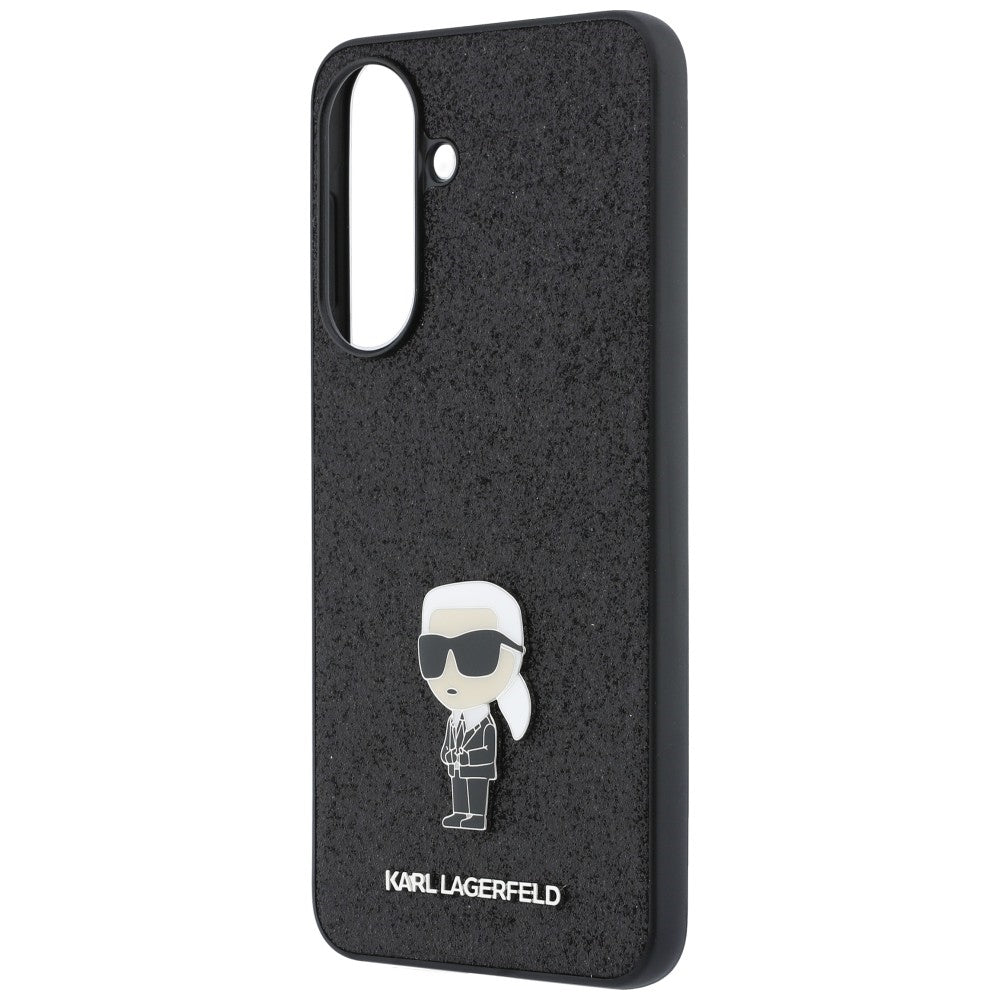 Hoes voor Samsung Galaxy A37 5G, Karl Lagerfeld, Glitter Fixed Ikonik Karl, Zwart