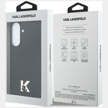Hoes voor Samsung Galaxy A37 5G, Karl Lagerfeld, Karl Head Logo, Zwart