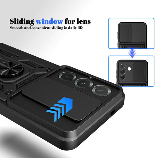 Hoes voor Samsung Galaxy A37 5G, Techsuit, CamShield, Blauw