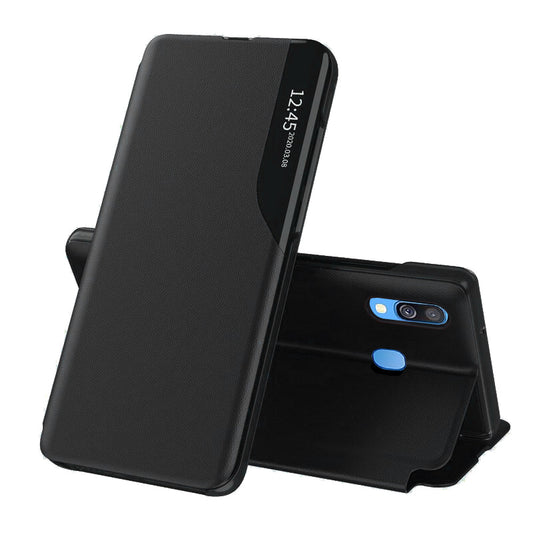 Hoes voor Samsung Galaxy A40 A405, Techsuit, eFold, Zwart