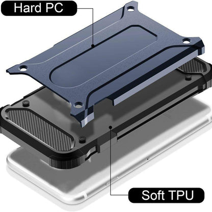 Hoes voor Samsung Galaxy A40 A405, Techsuit, Hybrid Armor, Zwart