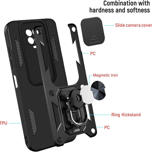 Hoes voor Samsung Galaxy A50s A507 / A30s A307 / A50 A505, Techsuit, CamShield, Zwart
