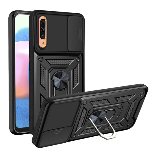 Hoes voor Samsung Galaxy A50s A507 / A30s A307 / A50 A505, Techsuit, CamShield, Zwart