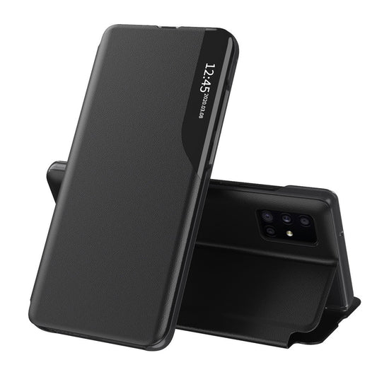 Hoes voor Samsung Galaxy A51 A515, Techsuit, eFold, Zwart