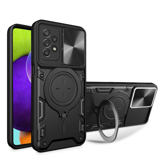 Hoes voor Samsung Galaxy A52s 5G A528 / A52 5G A526 / A52 A525, Techsuit, CamGuard Pro, Zwart