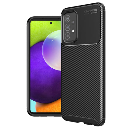 Hoes voor Samsung Galaxy A52s 5G A528 / A52 5G A526 / A52 A525, Techsuit, CarbonFiber, Zwart
