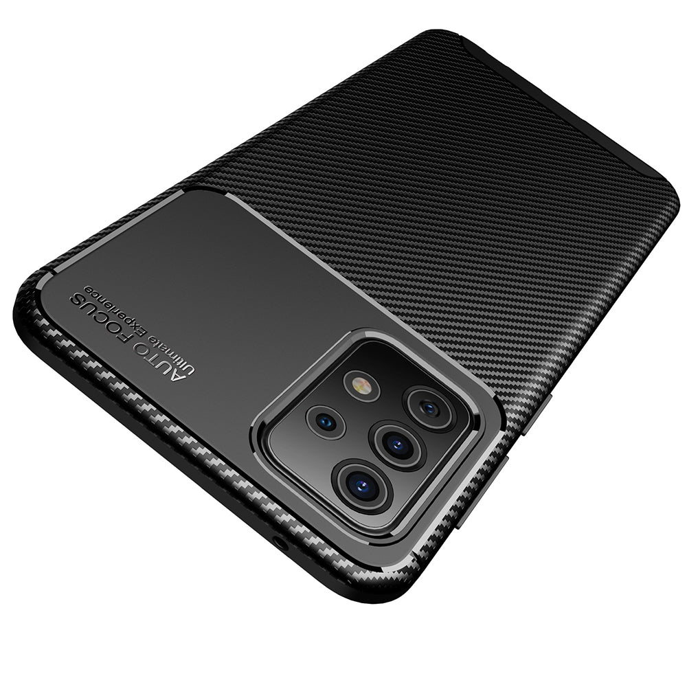 Hoes voor Samsung Galaxy A52s 5G A528 / A52 5G A526 / A52 A525, Techsuit, CarbonFiber, Zwart
