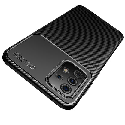Hoes voor Samsung Galaxy A52s 5G A528 / A52 5G A526 / A52 A525, Techsuit, CarbonFiber, Zwart
