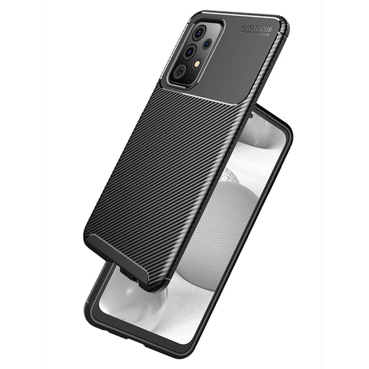 Hoes voor Samsung Galaxy A52s 5G A528 / A52 5G A526 / A52 A525, Techsuit, CarbonFiber, Zwart