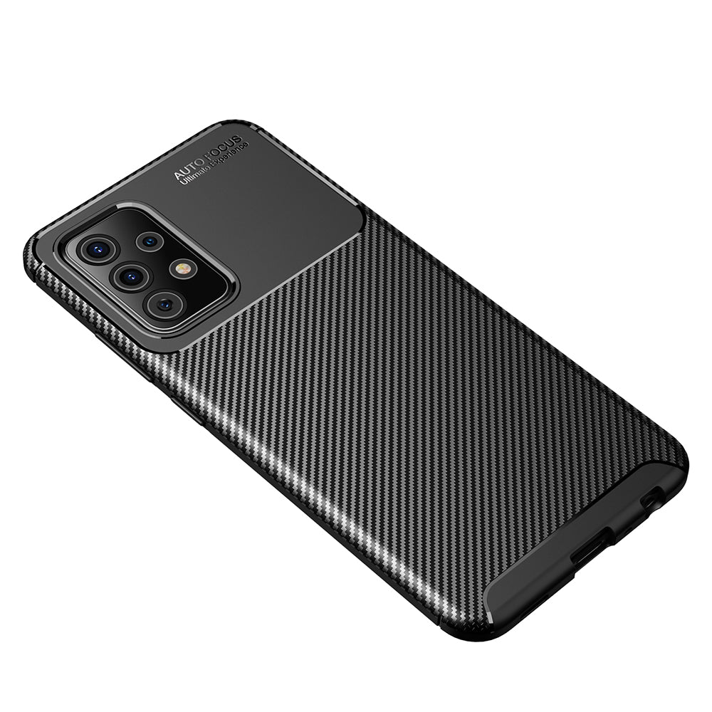 Hoes voor Samsung Galaxy A52s 5G A528 / A52 5G A526 / A52 A525, Techsuit, CarbonFiber, Zwart