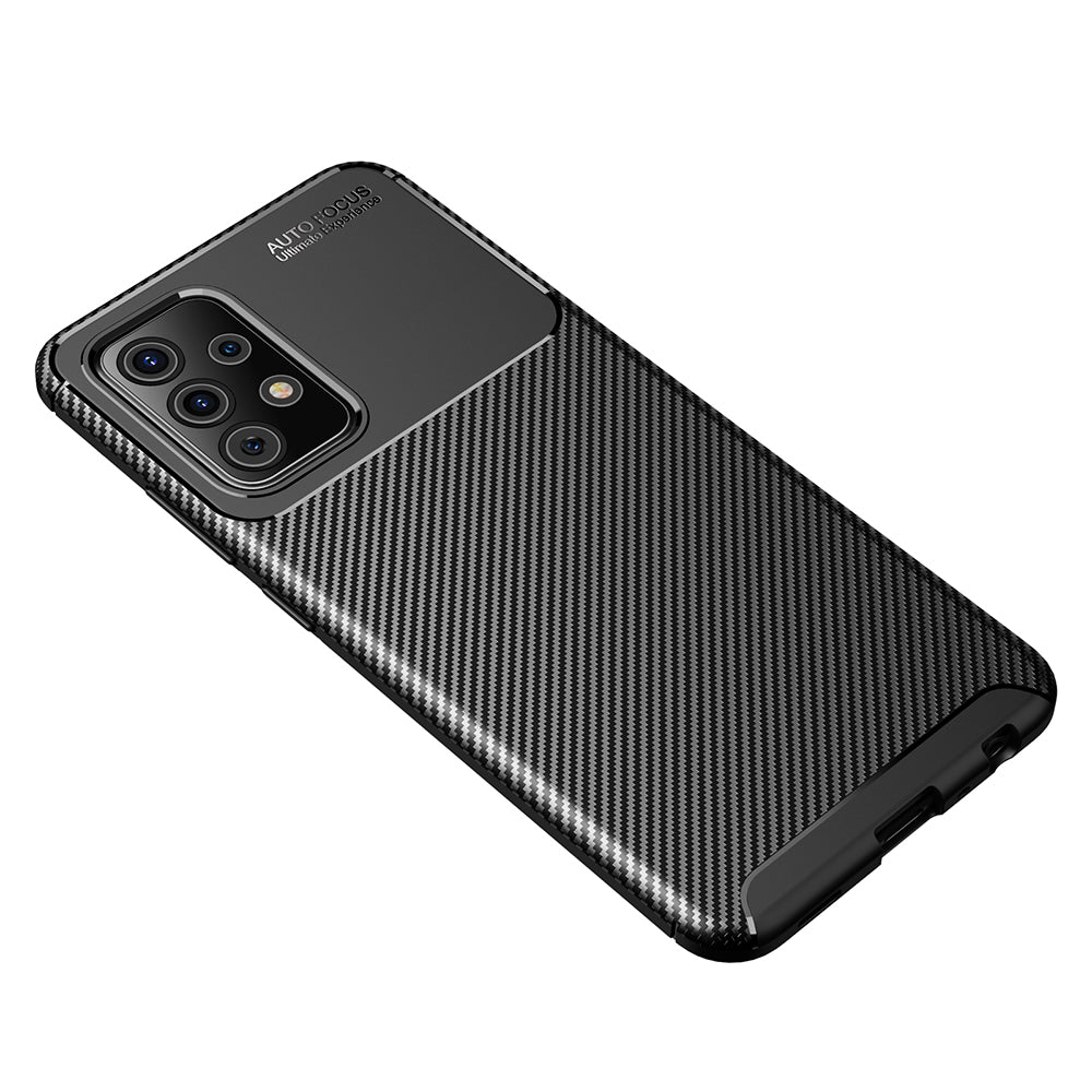 Hoes voor Samsung Galaxy A52s 5G A528 / A52 5G A526 / A52 A525, Techsuit, CarbonFiber, Zwart
