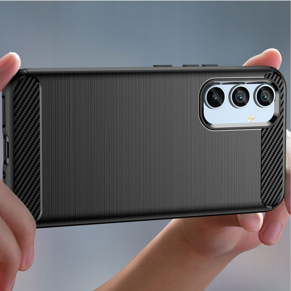 Hoes voor Samsung Galaxy A54 A546, Techsuit, Carbon, Zwart