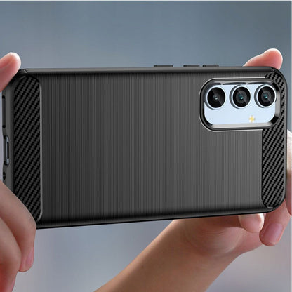 Hoes voor Samsung Galaxy A54 A546, Techsuit, Carbon, Zwart