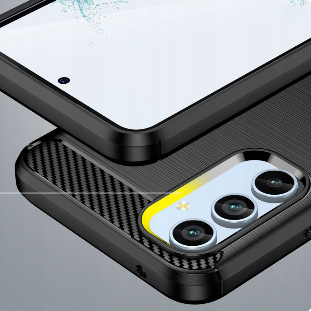 Hoes voor Samsung Galaxy A54 A546, Techsuit, Carbon, Zwart