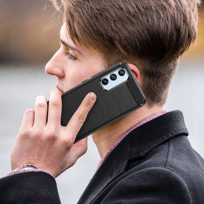 Hoes voor Samsung Galaxy A54 A546, Techsuit, Carbon, Zwart