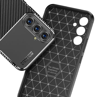 Hoes voor Samsung Galaxy A54 A546, Techsuit, CarbonFiber, Zwart