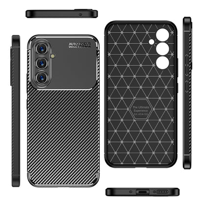 Hoes voor Samsung Galaxy A54 A546, Techsuit, CarbonFiber, Zwart