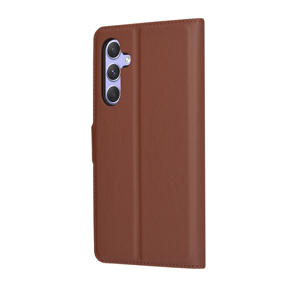 Case for Samsung Galaxy A54 A546, Techsuit, Leather Folio, Brown