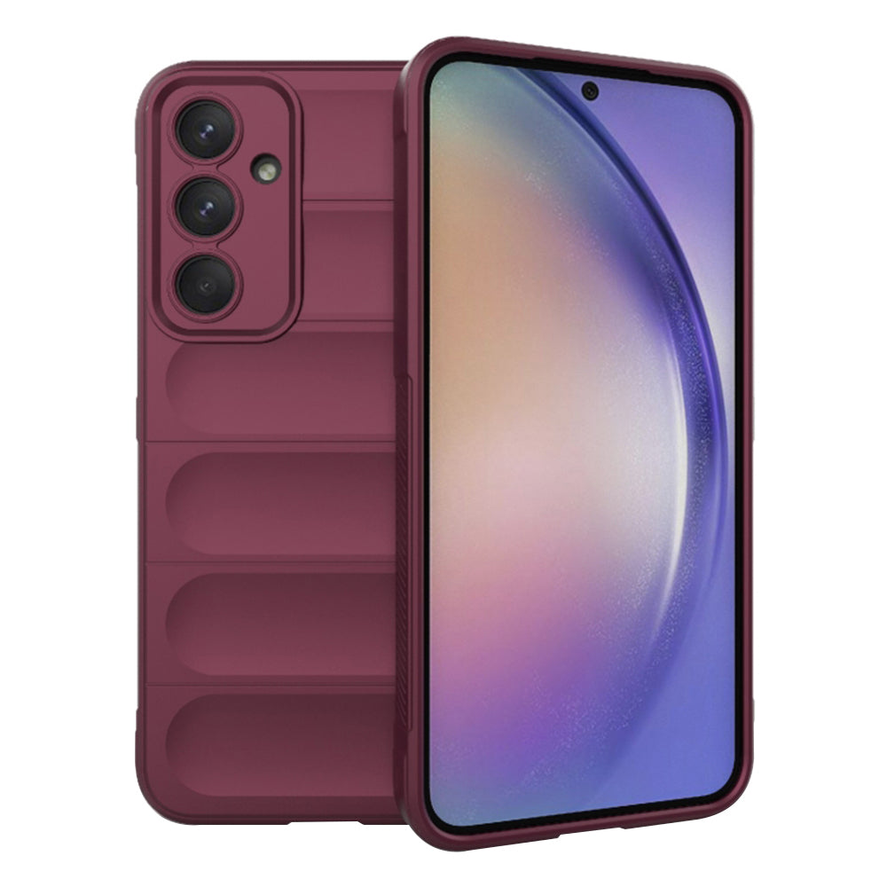 Hoes voor Samsung Galaxy A54 A546, Techsuit, Magic Shield, Wijnrood